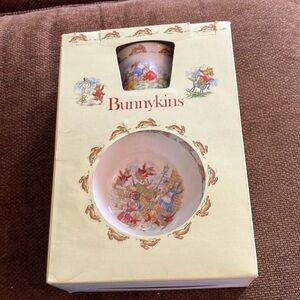 NWT Vintage 1989 Royal Doulton Bunnykins 3 Piece Set Cup Bowl Plate China Set